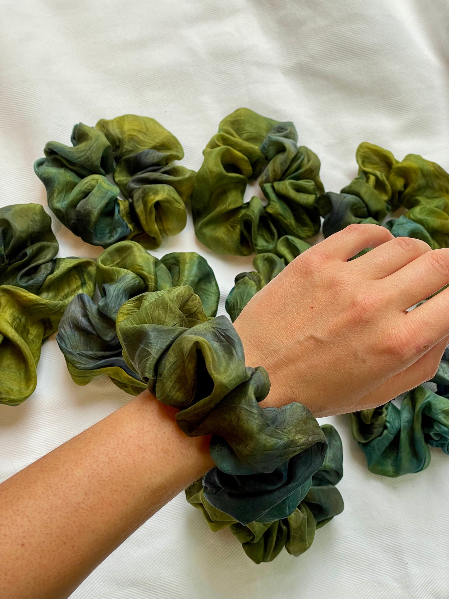 Silk Scrunchie deep ocean