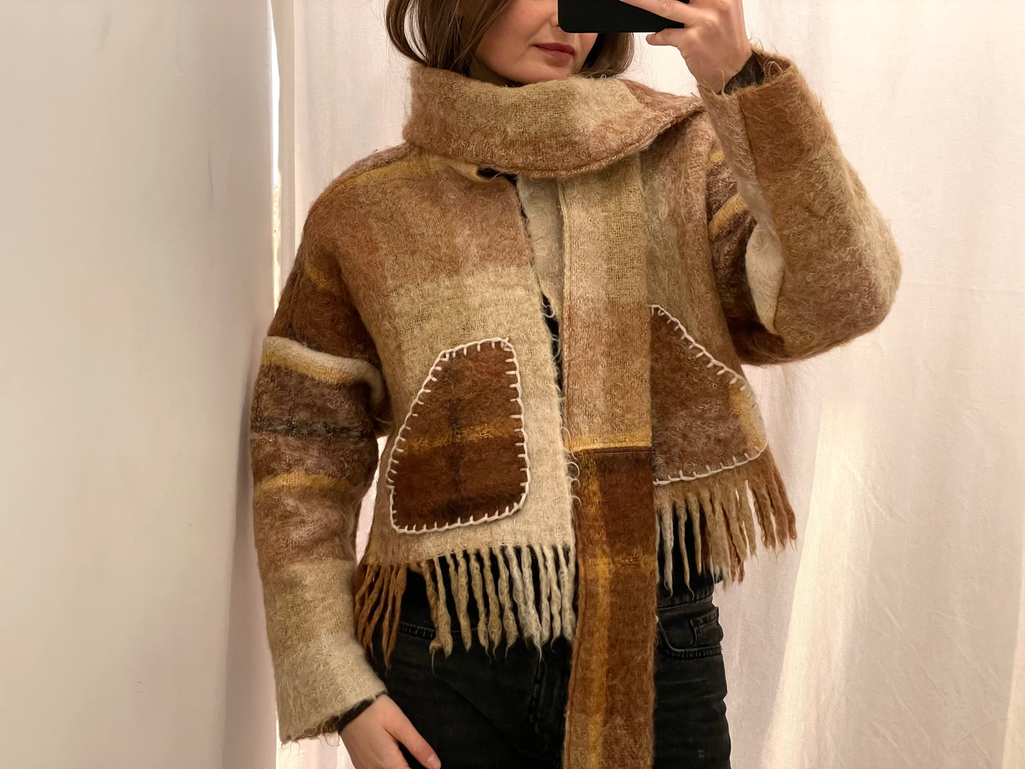 Jacke Emmi warm tartan / S-XL