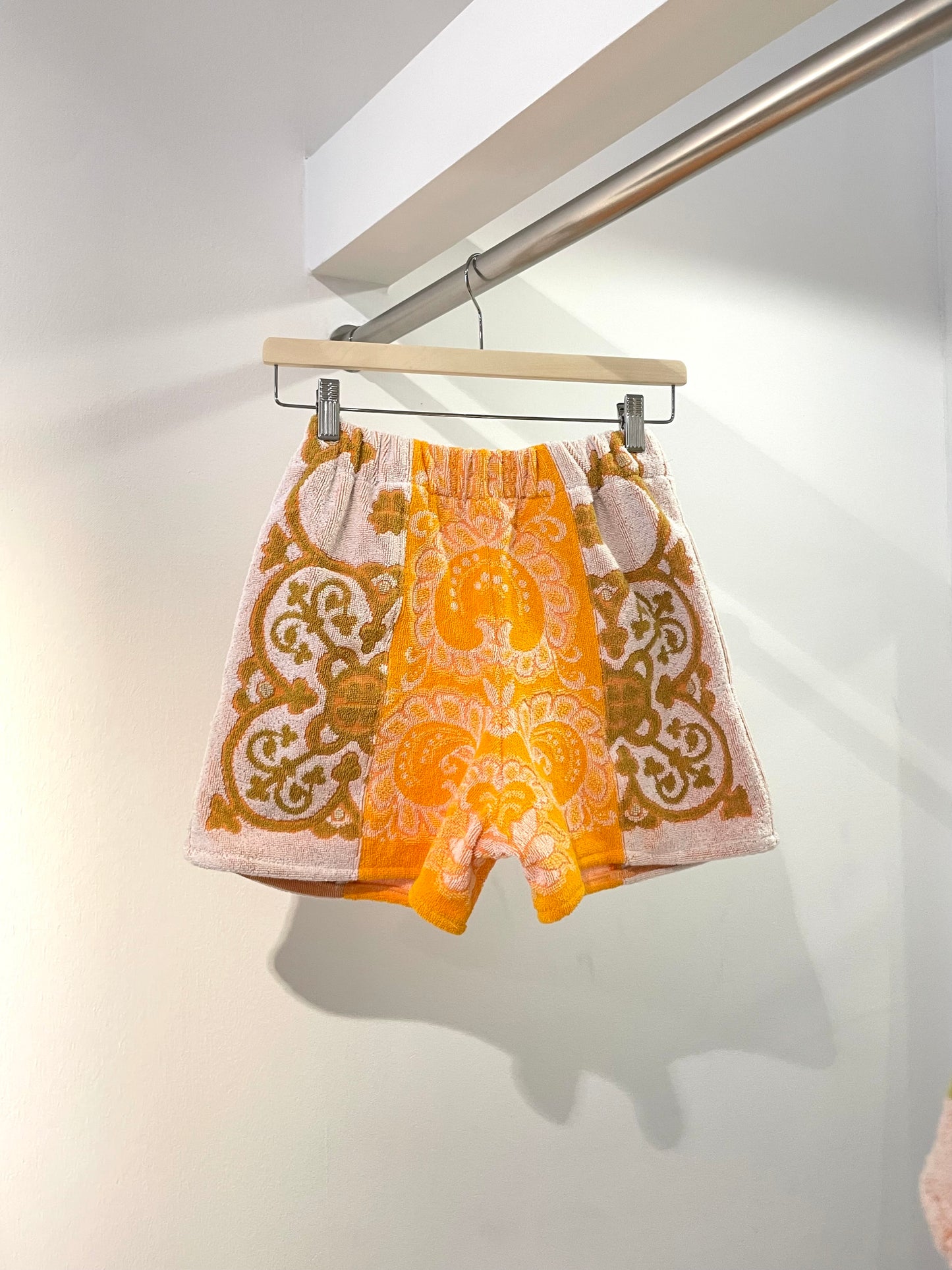 Frottee Shorts golden ornament / S/M