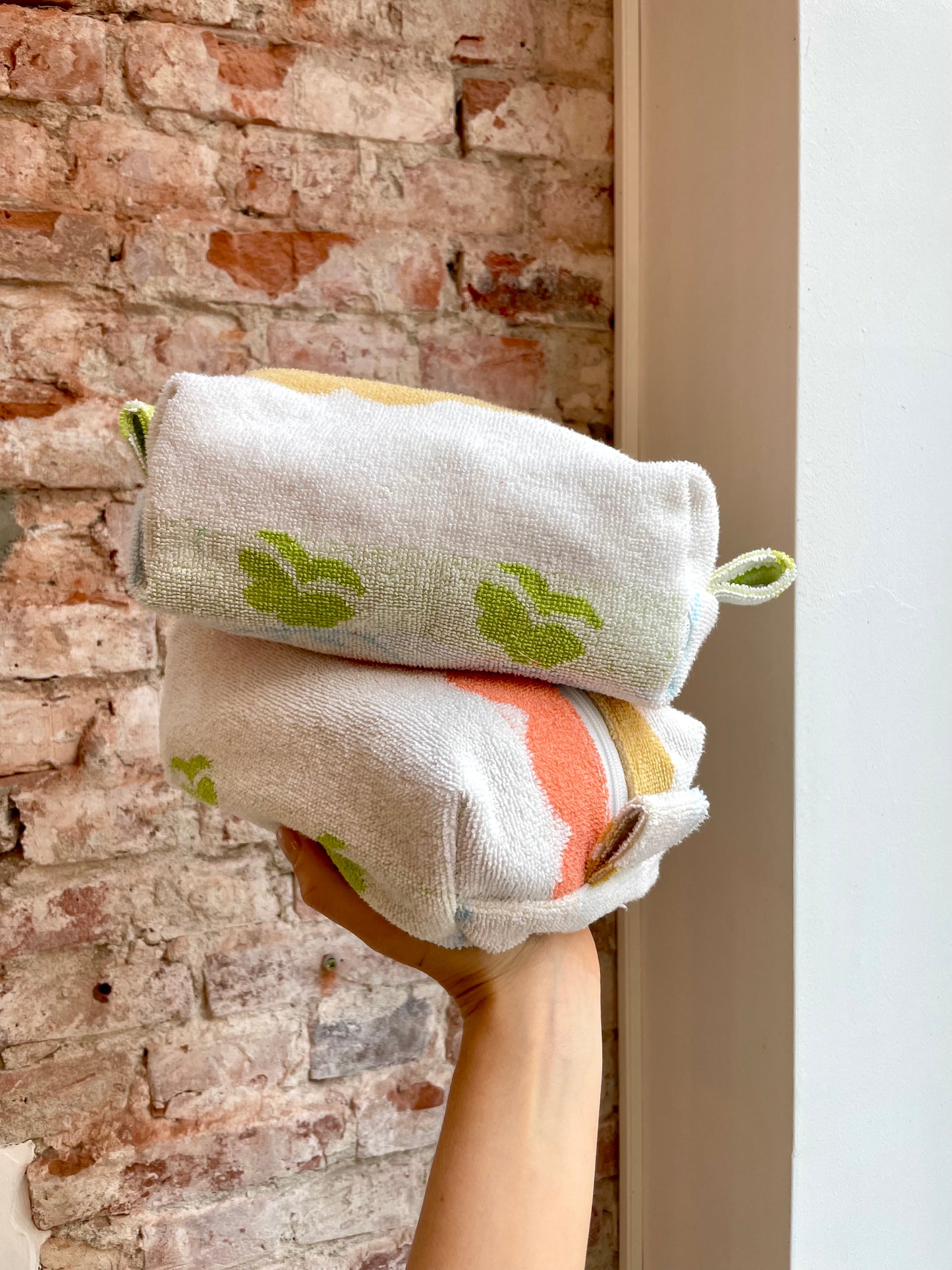 Cosmetic bag patchwork shy pastell