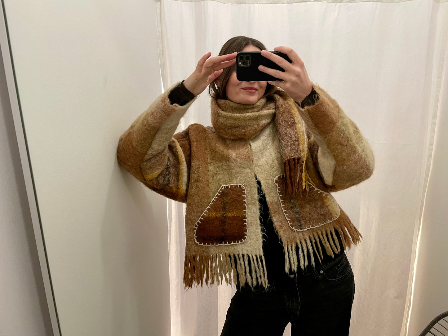 Jacke Emmi warm tartan / S-XL