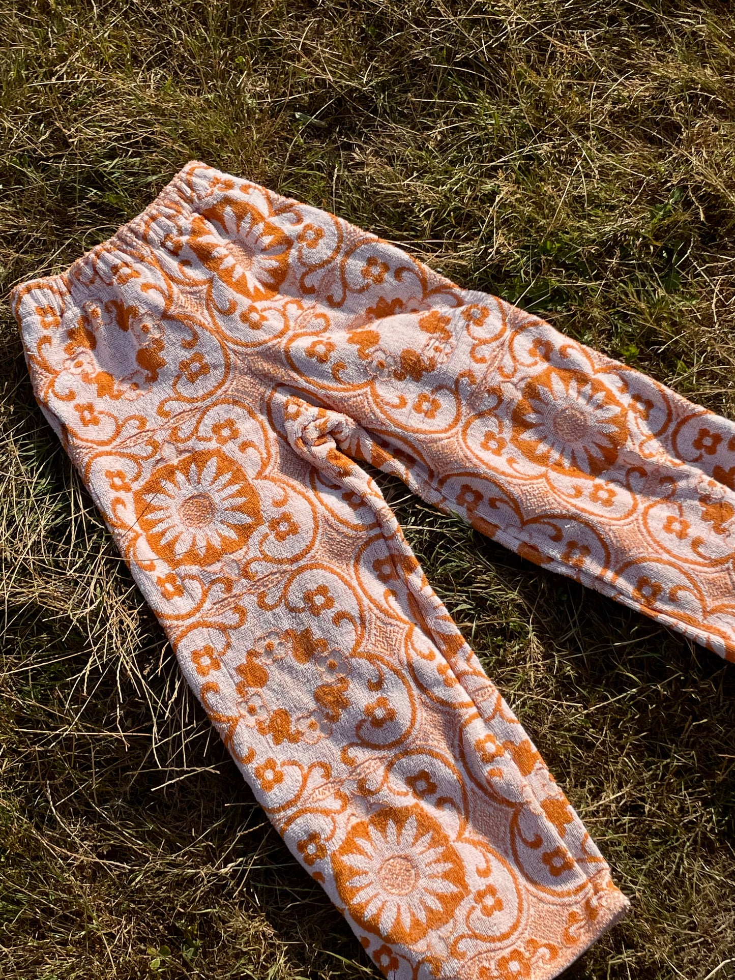 Frottee Pants nostalgic flowers / XS/S