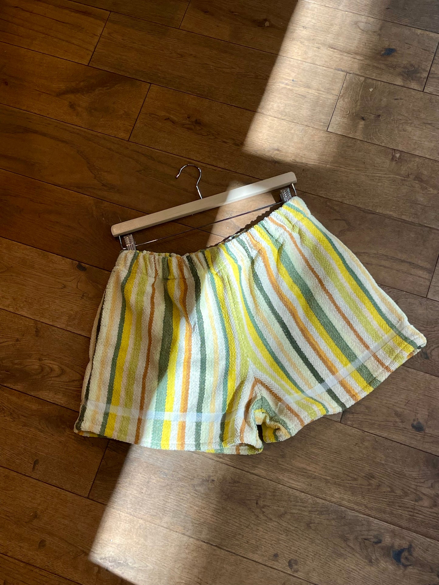 Frottee Shorts spinach stripes / XL/XXL