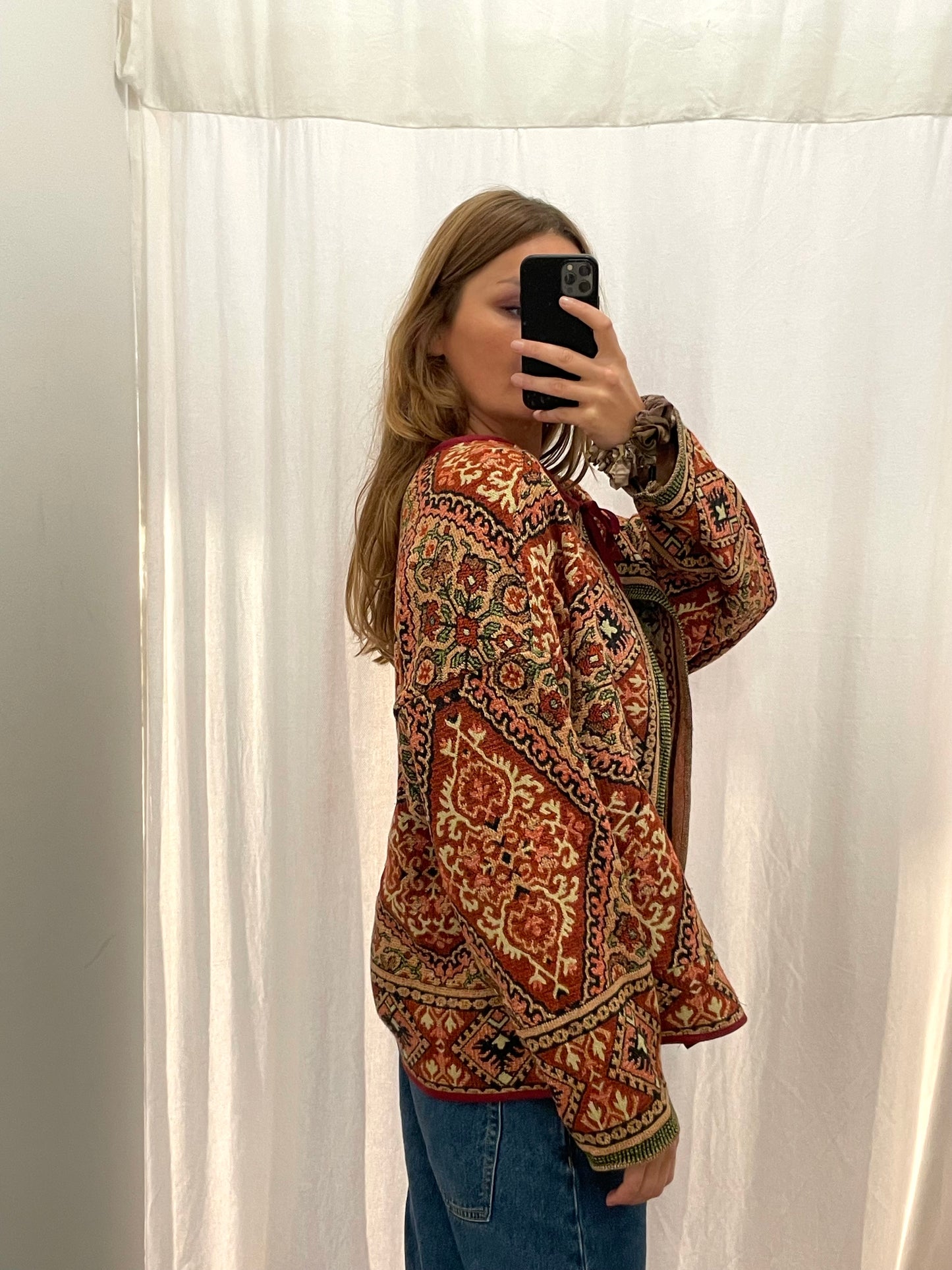 Jacke Emmi bordeaux jacquard / S-XL