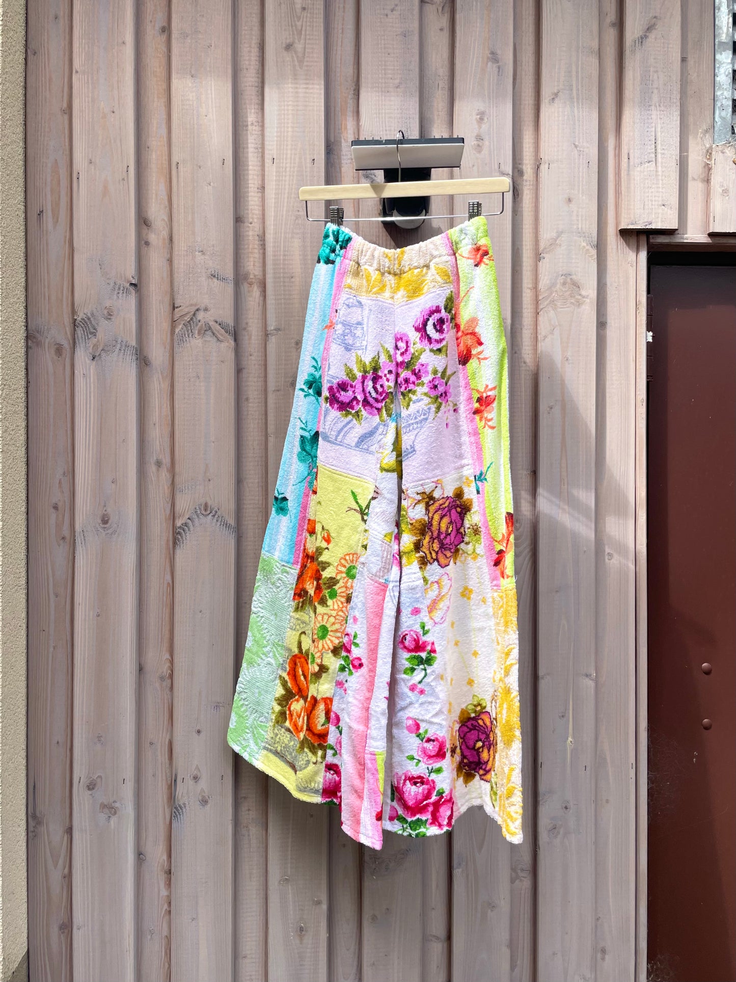 Frottee Pants flower patchwork / XS/S