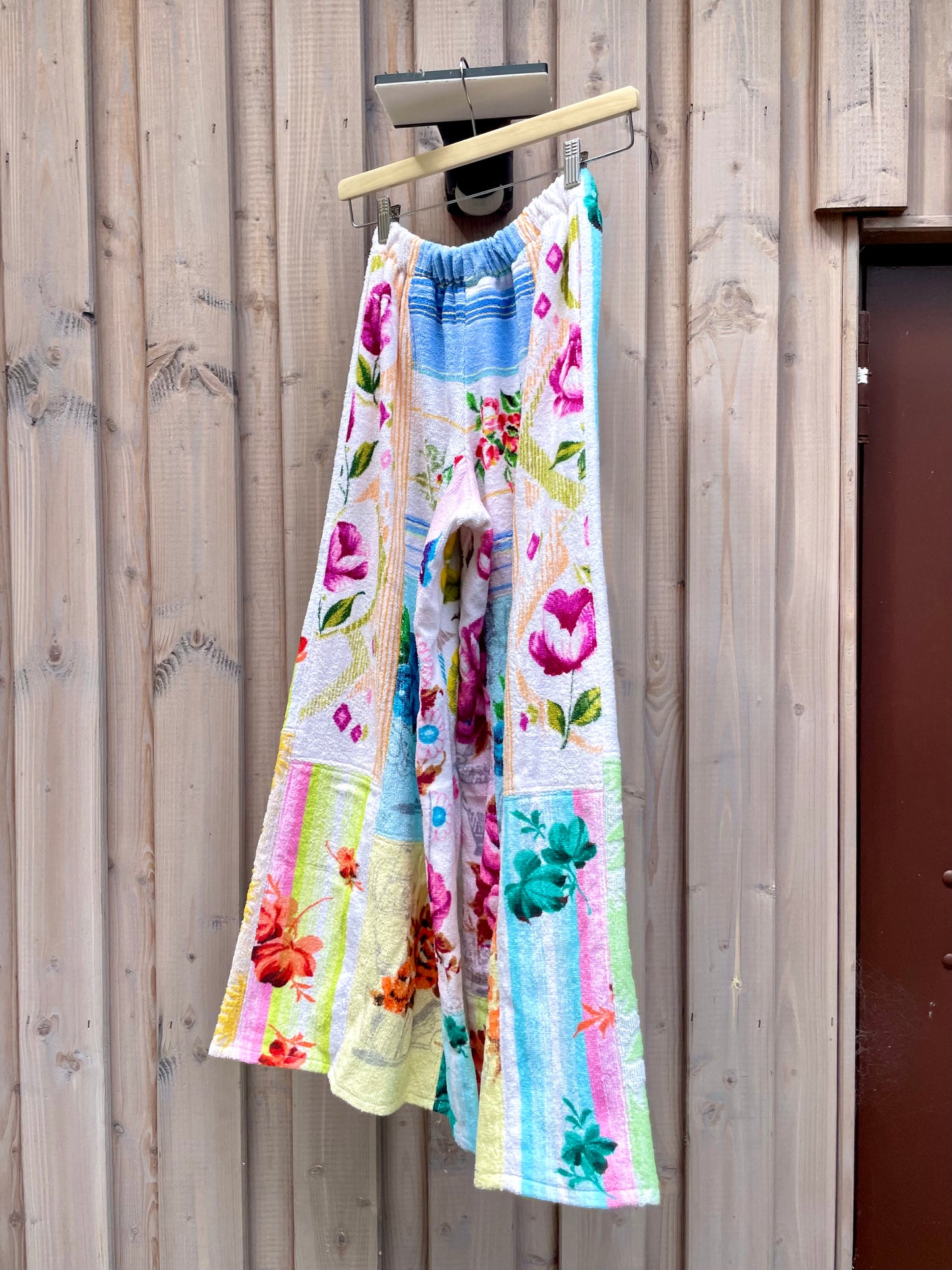 Frottee Pants flower patchwork / XS/S