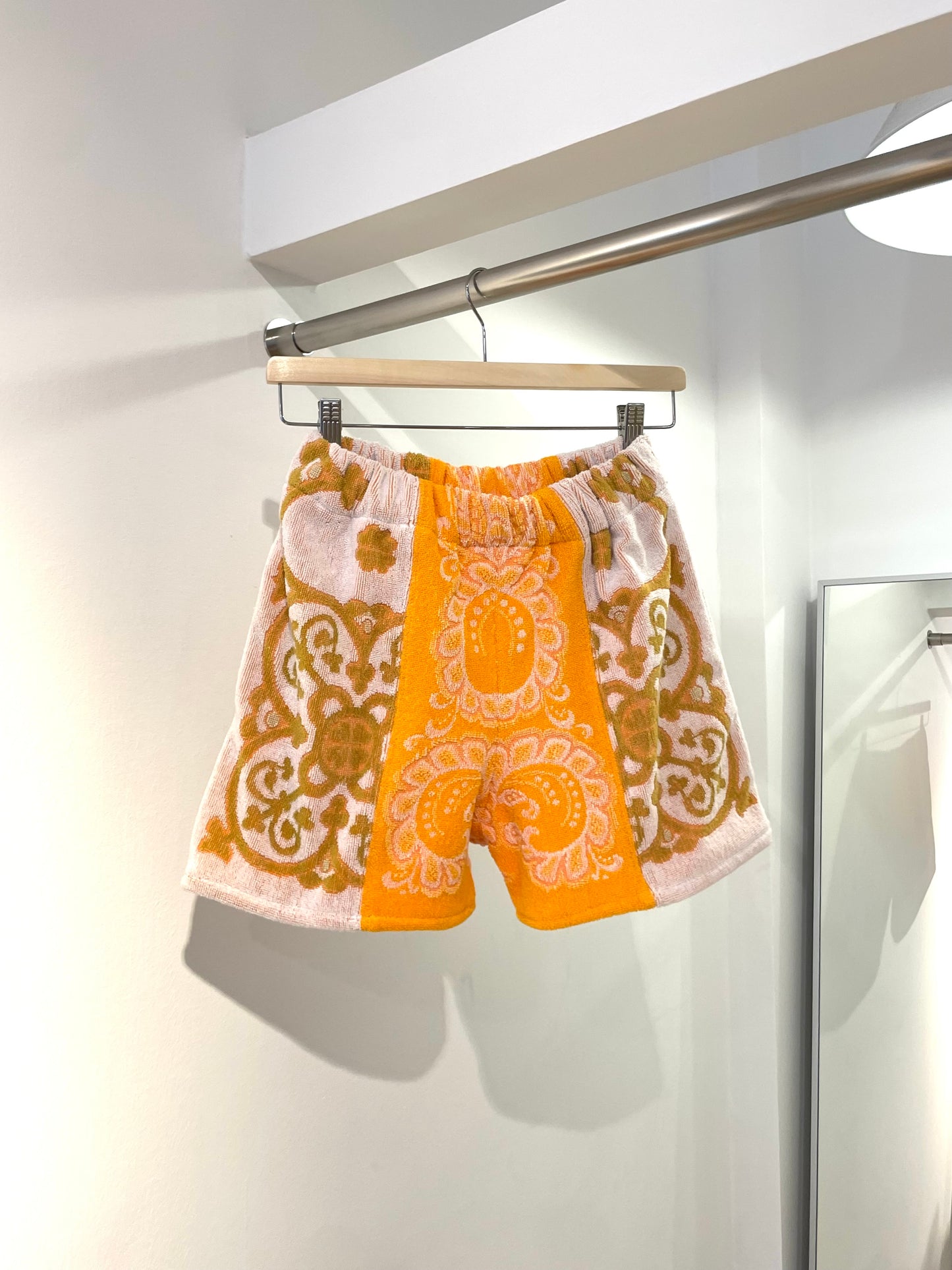 Frottee Shorts golden ornament / S/M