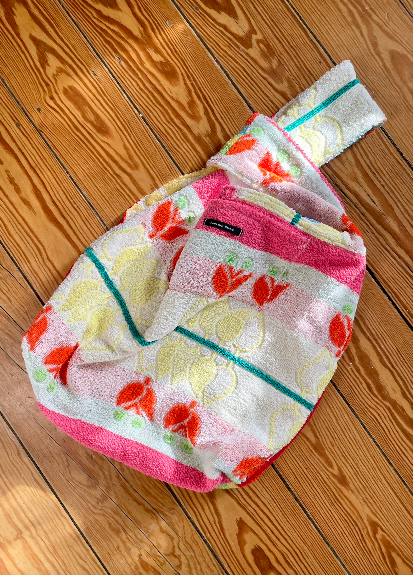 Reversible XXL Shopper rainbow flower