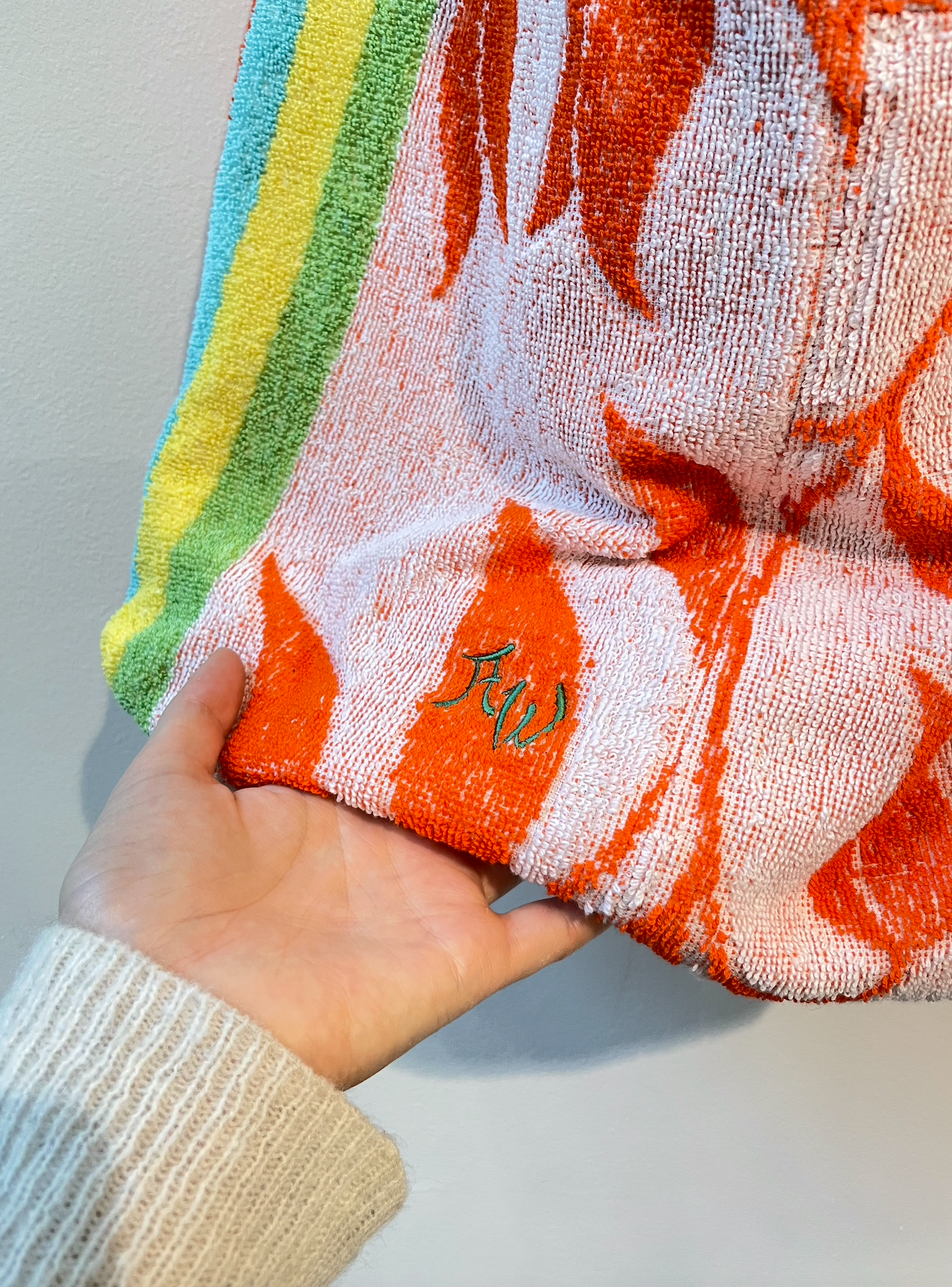 Reversible XXL Shopper rainbow flower
