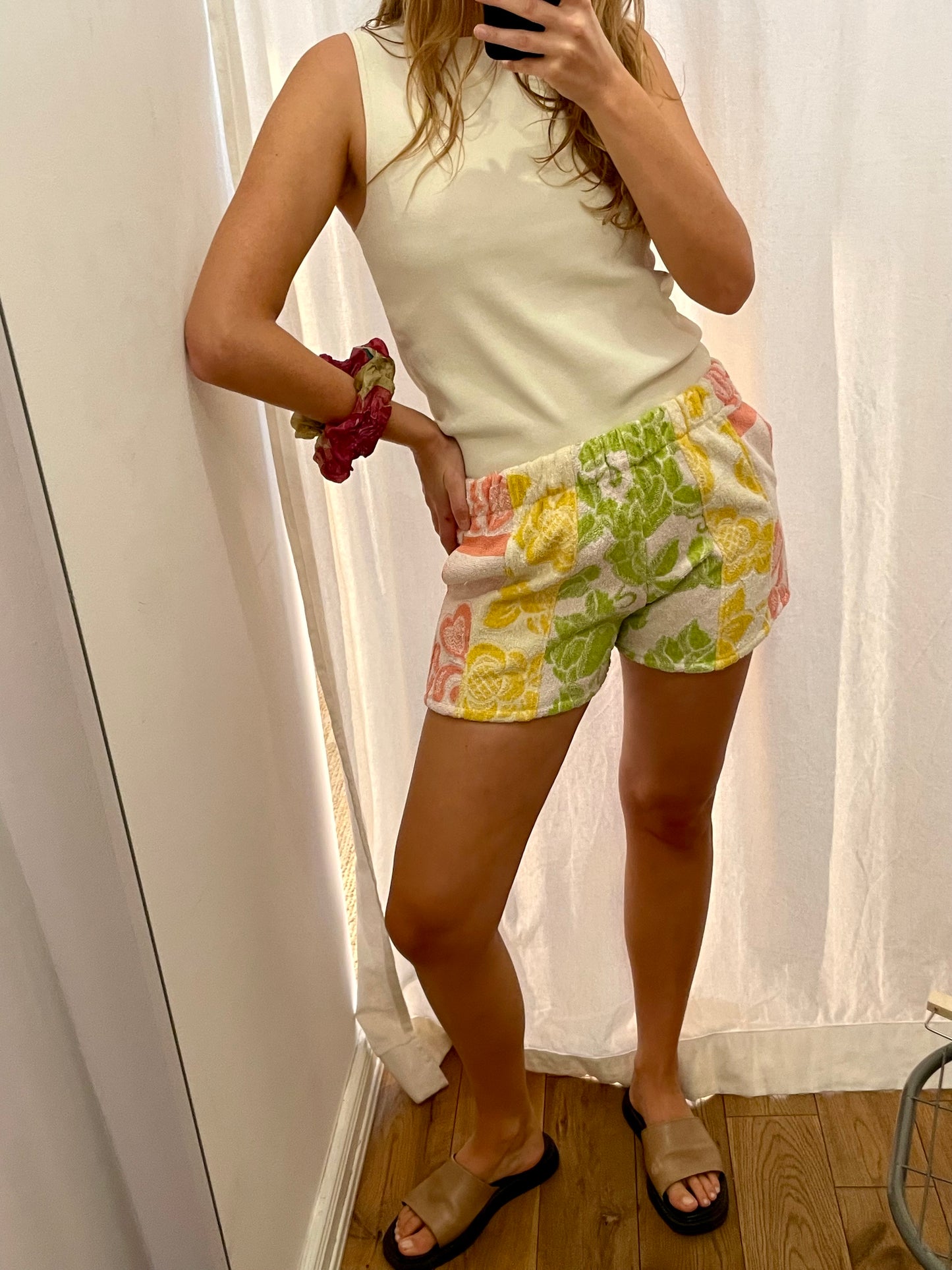 Frottee Shorts pastell garden / S/M