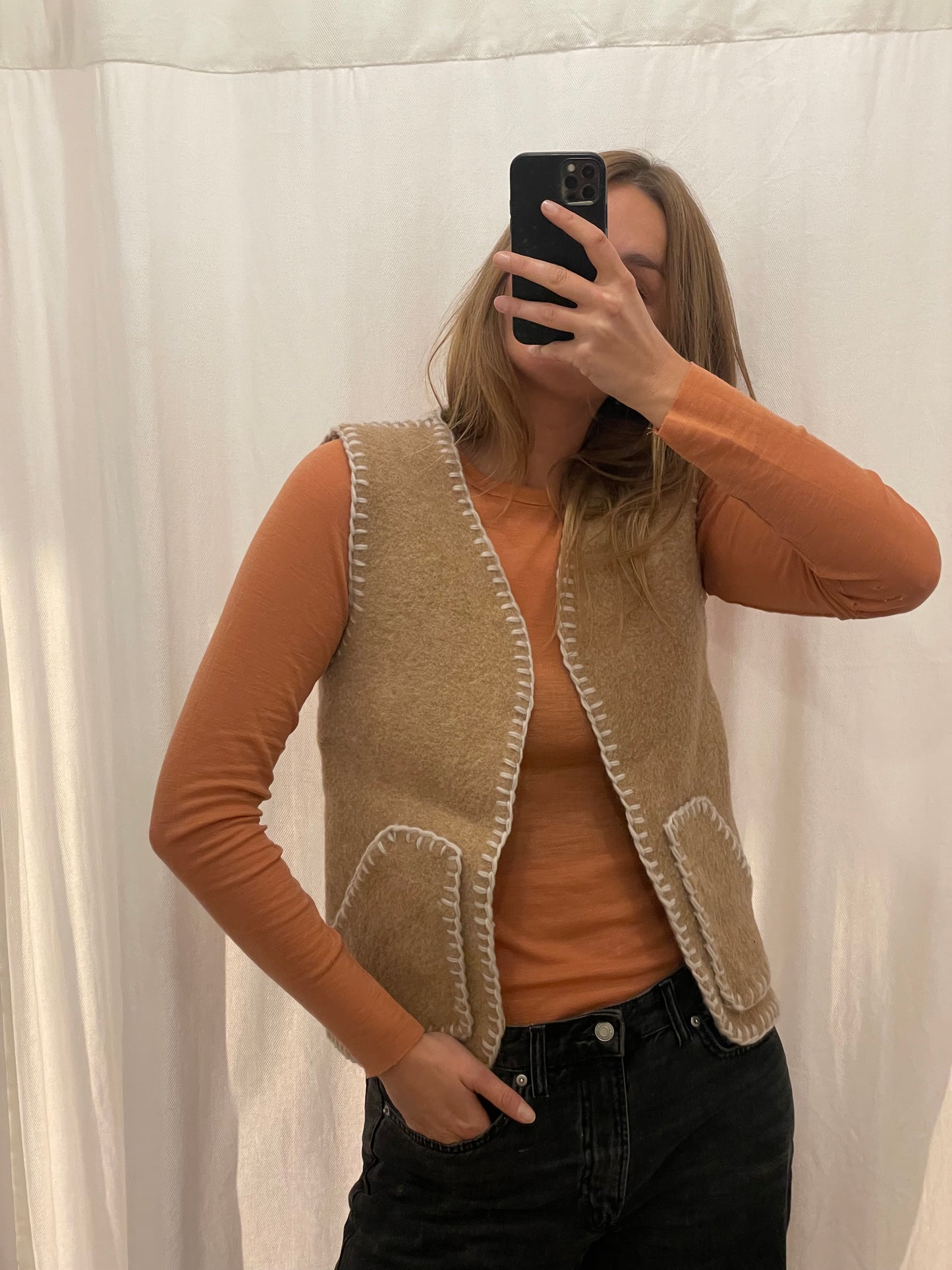 Weste Adan soft camel / XS/S