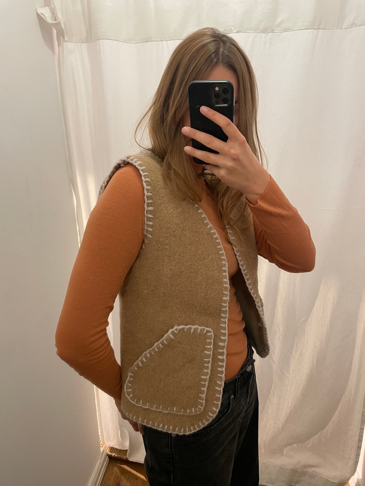 Weste Adan soft camel / XS/S