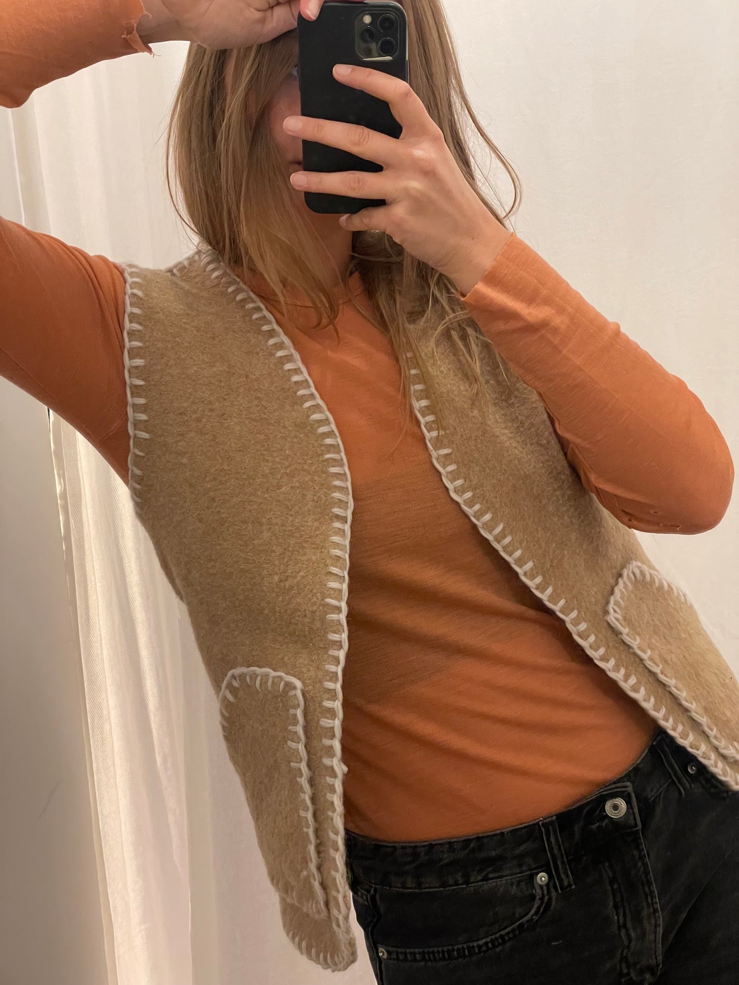 Weste Adan soft camel / XS/S