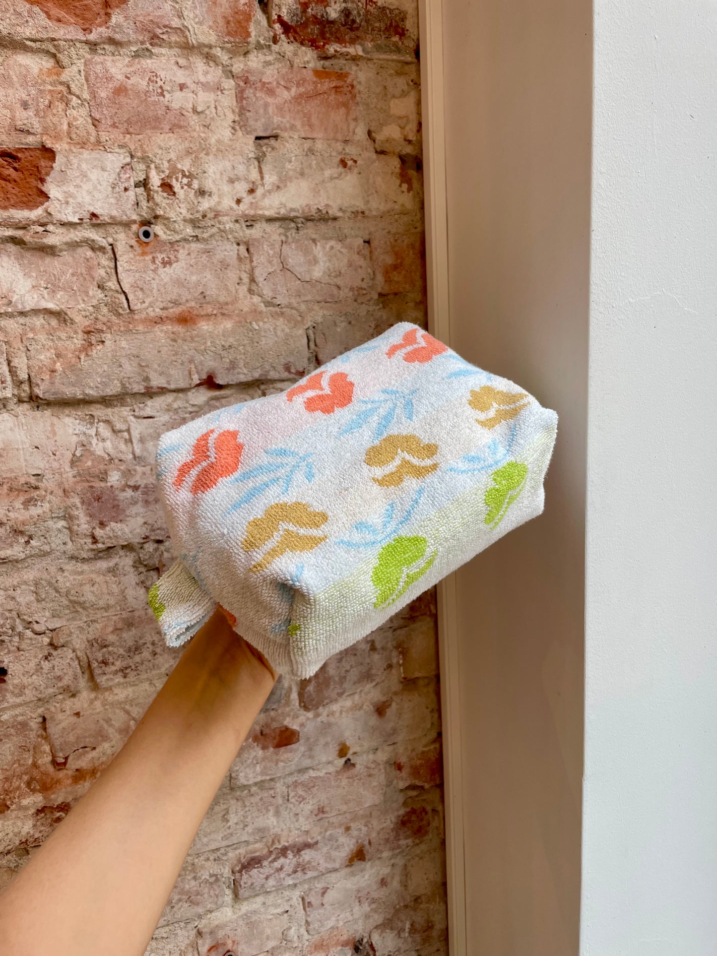 Cosmetic bag patchwork shy pastell