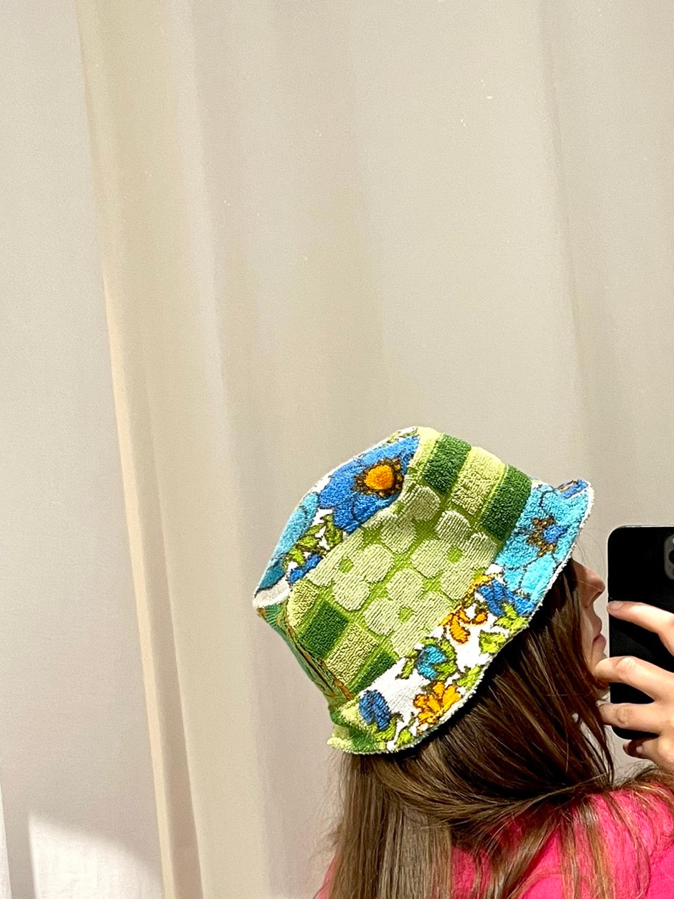 Reversible Bucket Hat green field / S