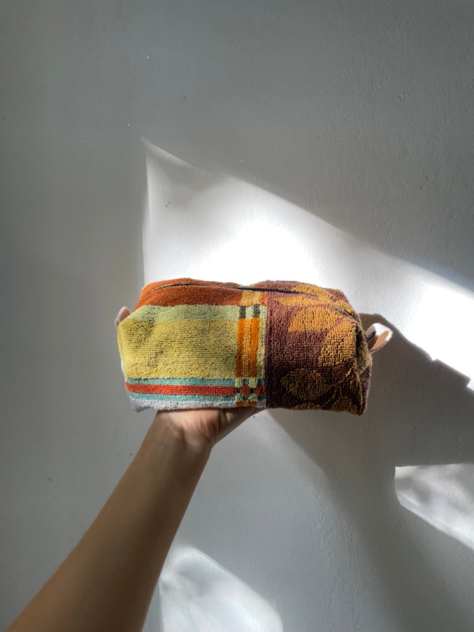 Cosmetic bag rusty geometrics