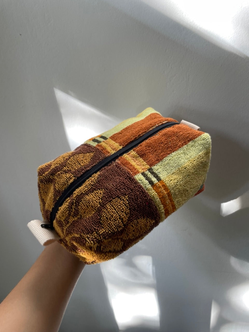 Cosmetic bag rusty geometrics