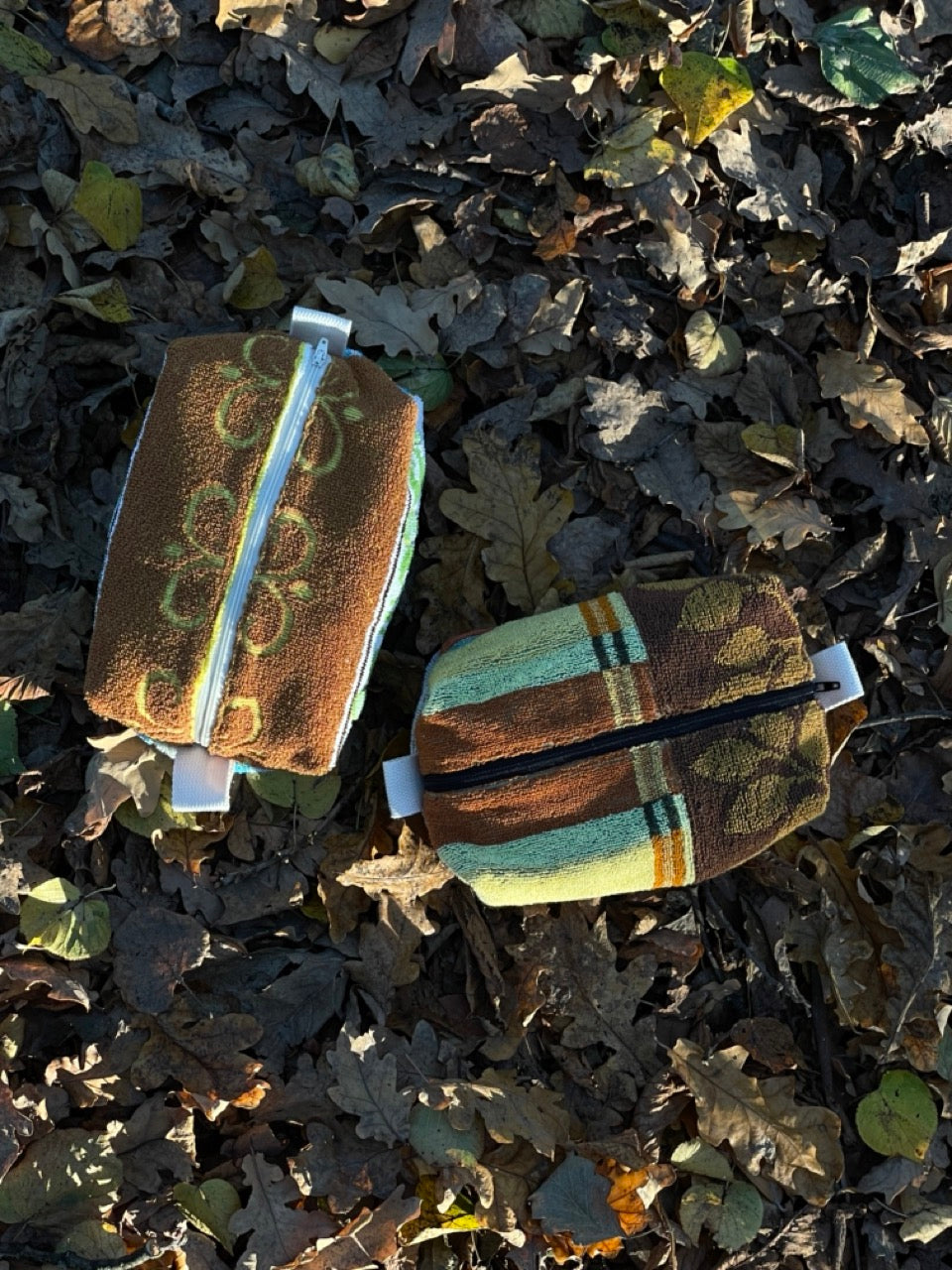 Cosmetic bag rusty geometrics