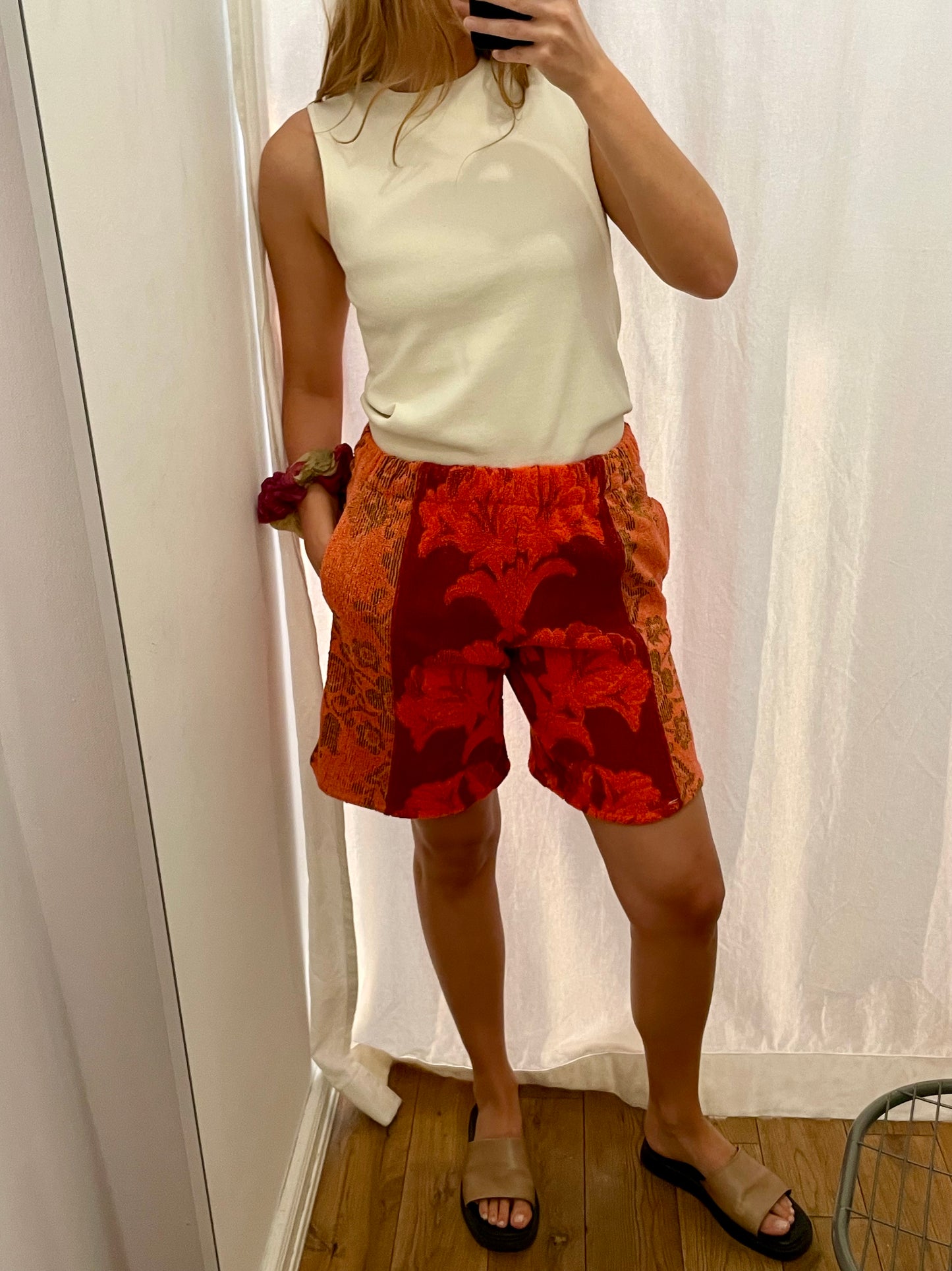 Frottee Long Shorts red velvet / M