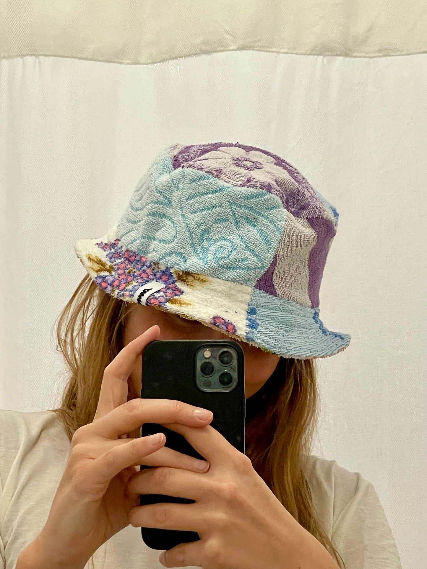 Reversible Bucket Hat lilac patchwork