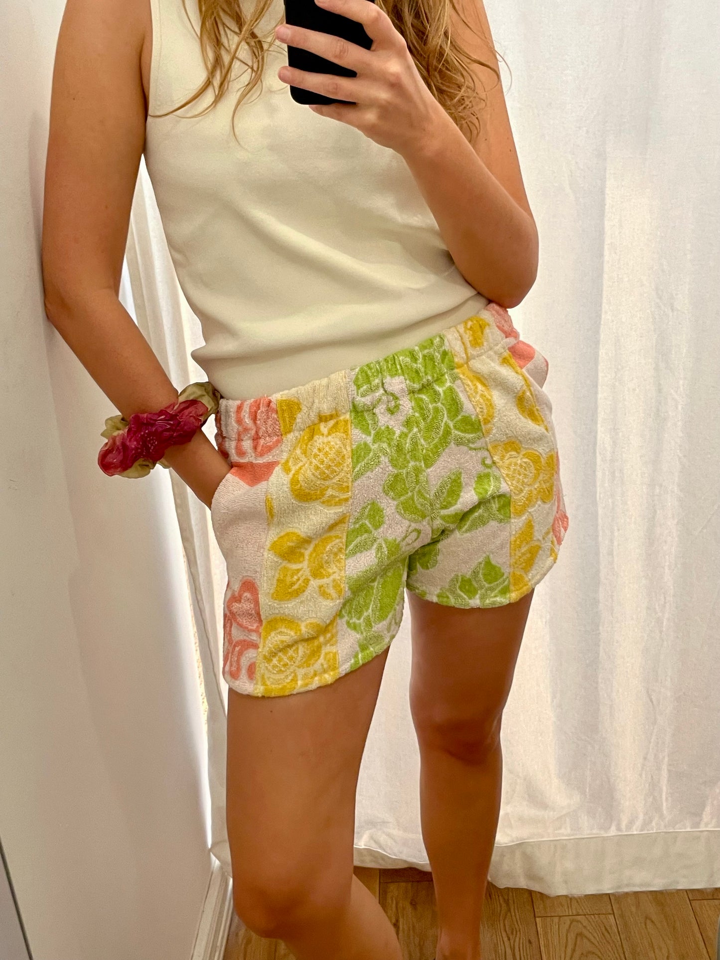 Frottee Shorts pastell garden / S/M