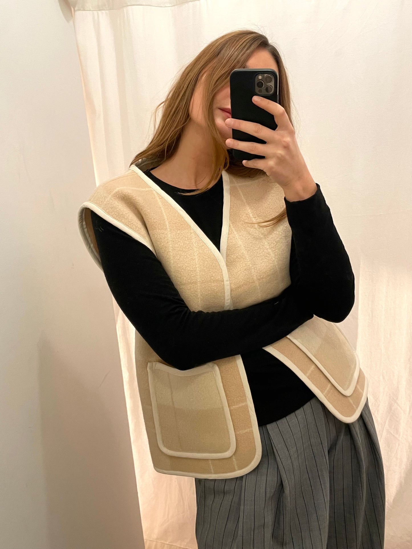 Weste Adan creamy tartan / L