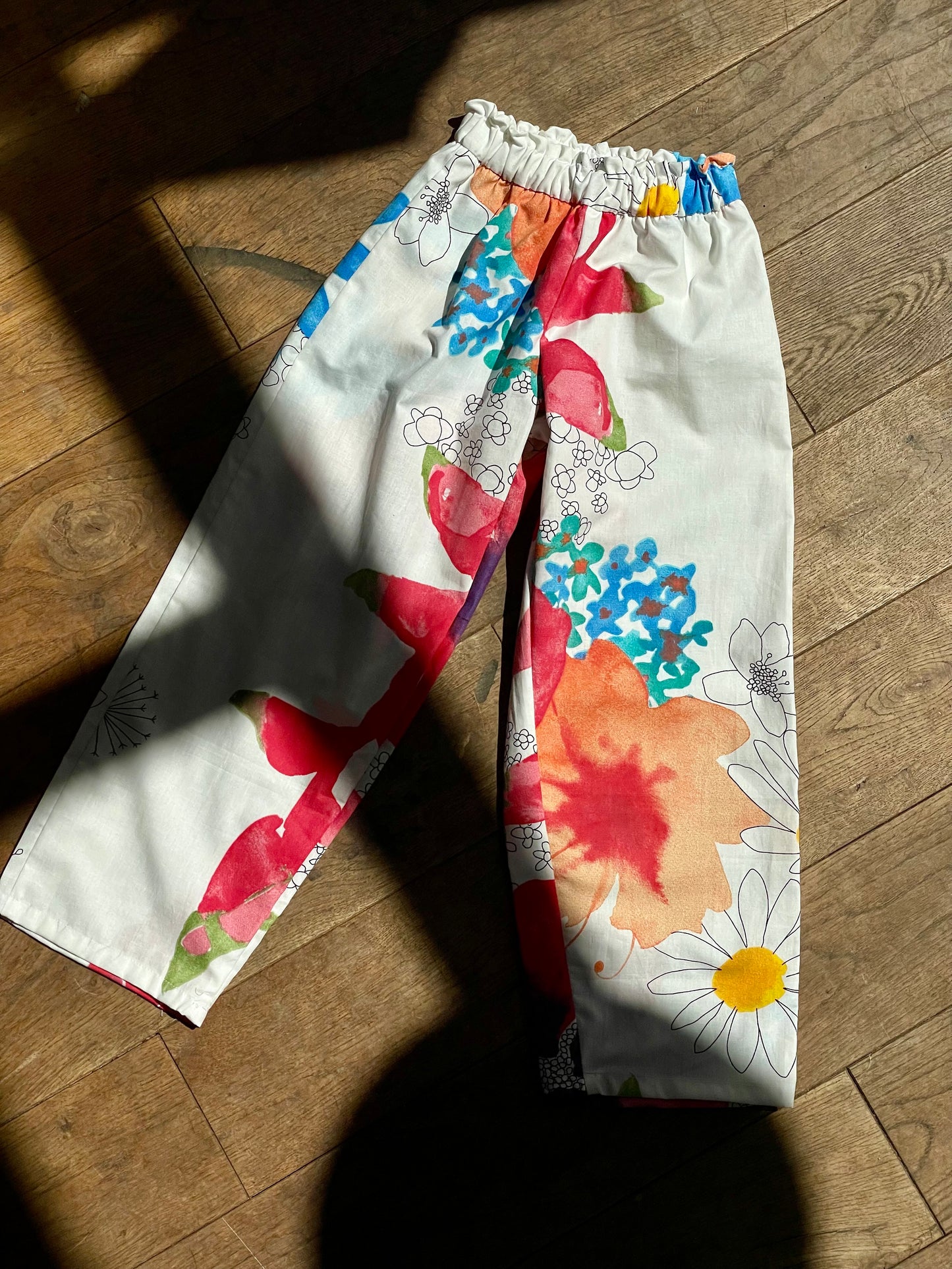 Kids pants fleurs aquarelle - 6y/116-122cm
