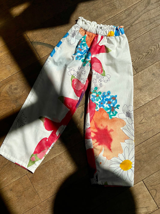 Kids pants fleurs aquarelle - 6y/116-122cm