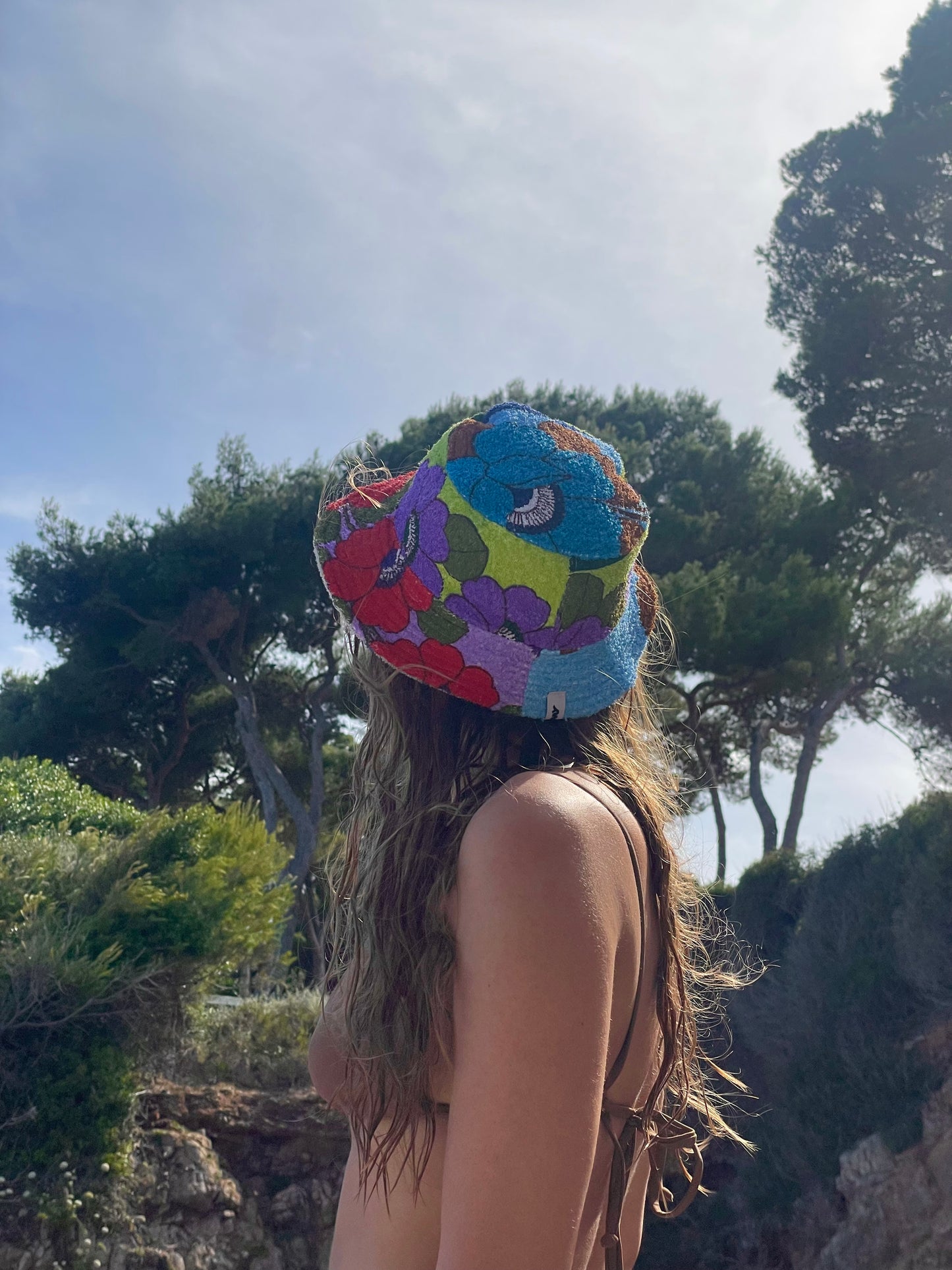 Reversible Bucket Hat comic flower