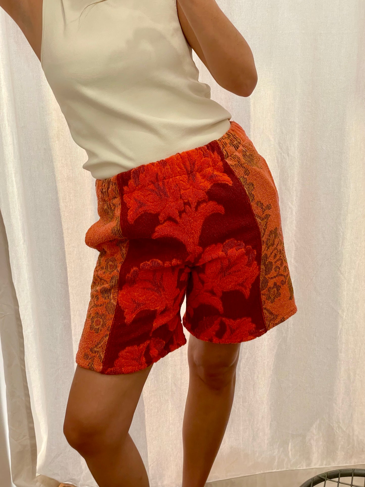 Frottee Long Shorts red velvet / M