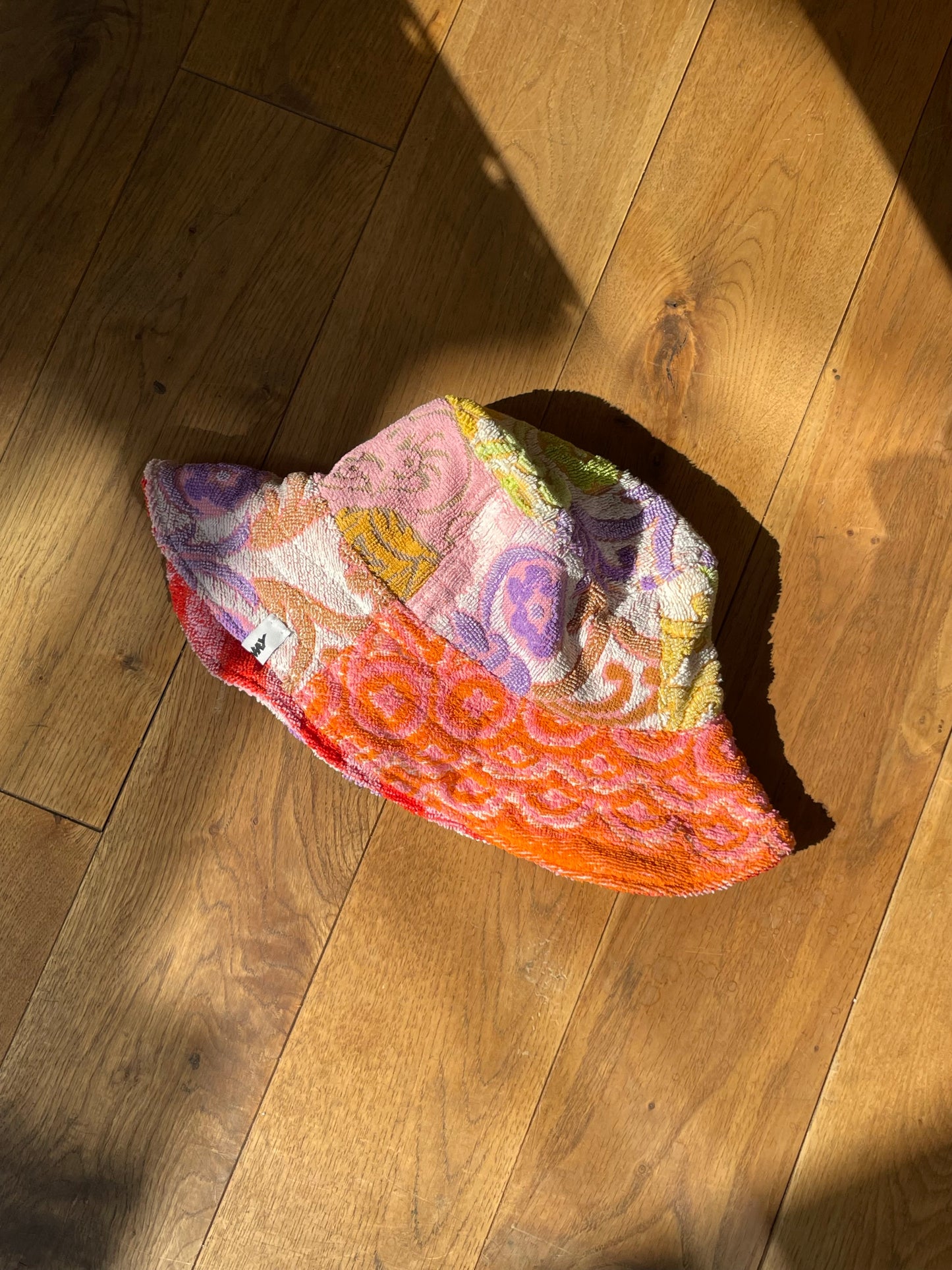 Reversible Bucket Hat flower ornament / L