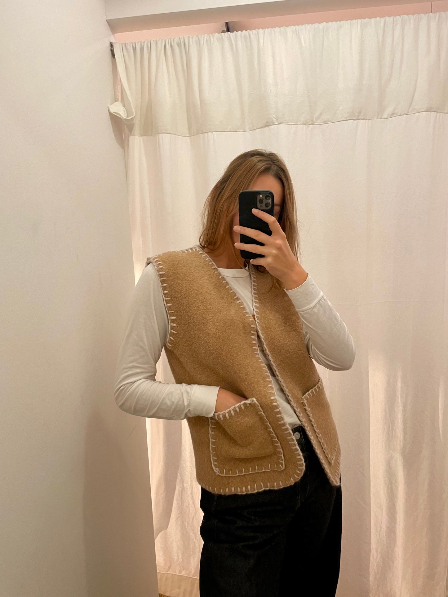 Weste Adan soft camel / L