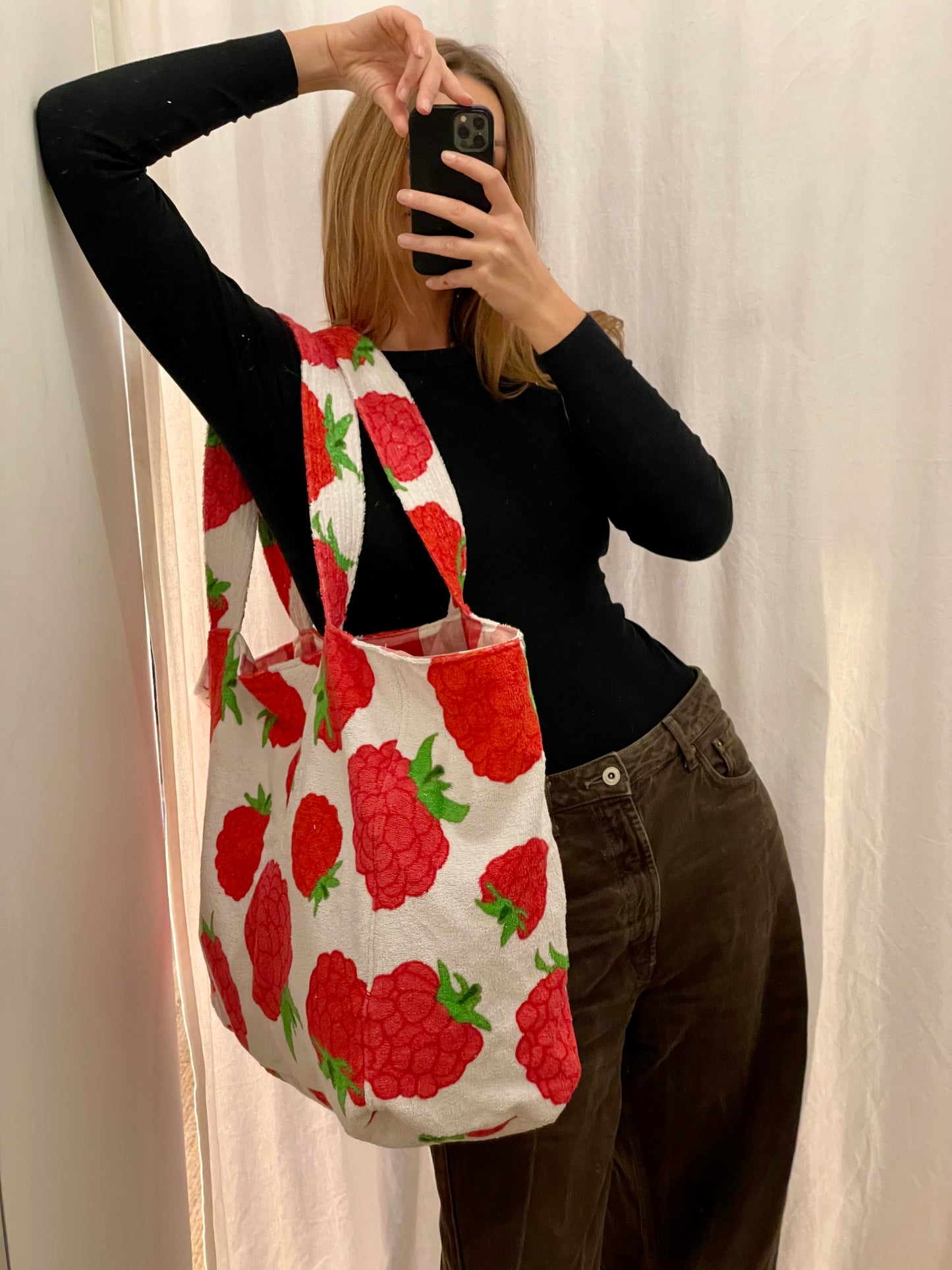 XXL Beach Bag rasberry basket