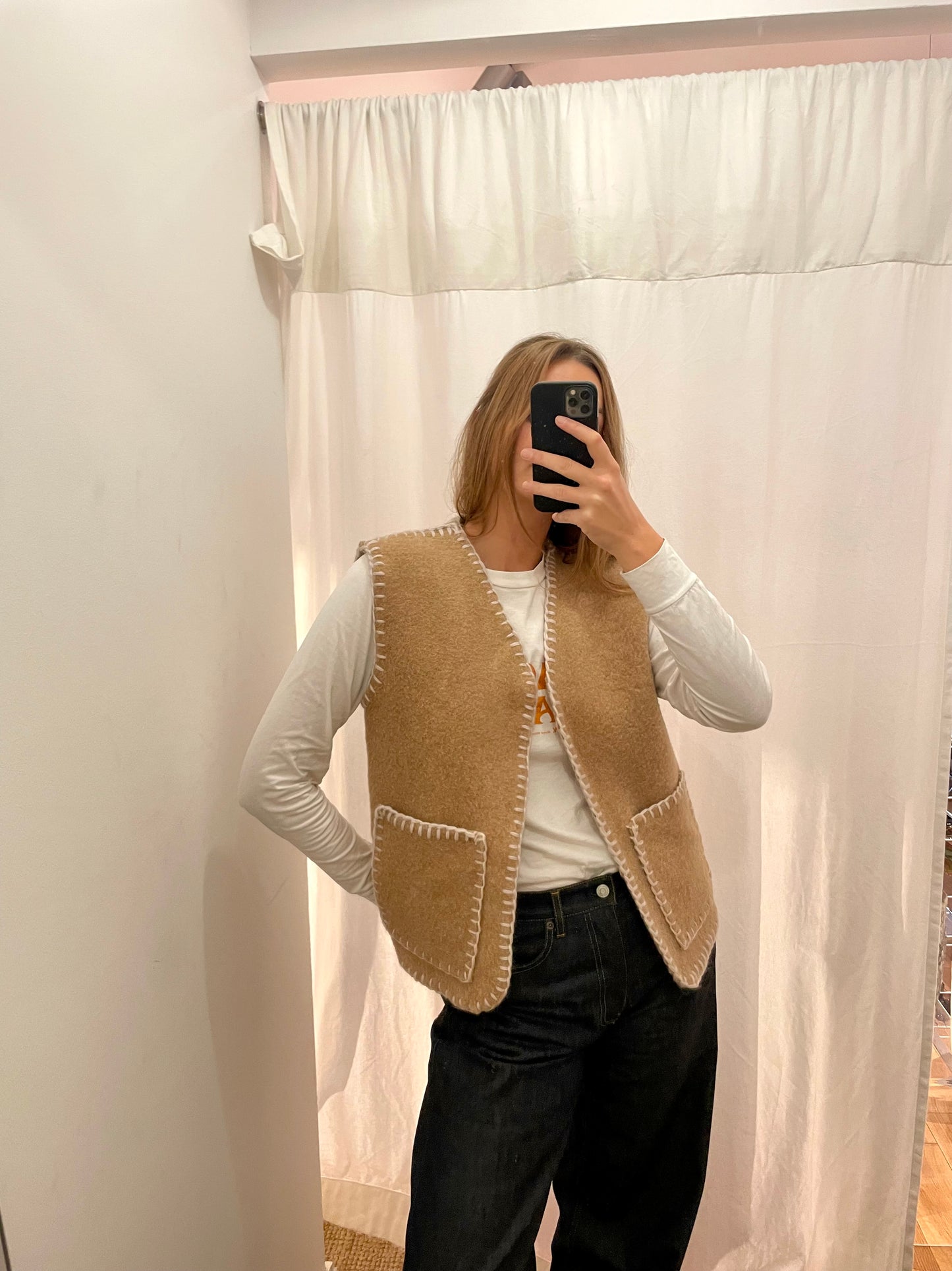 Weste Adan soft camel / L