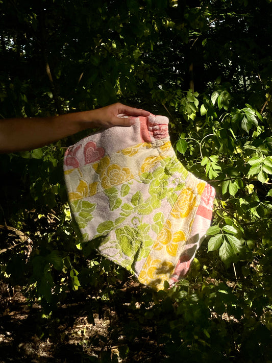Frottee Shorts pastell garden / S/M