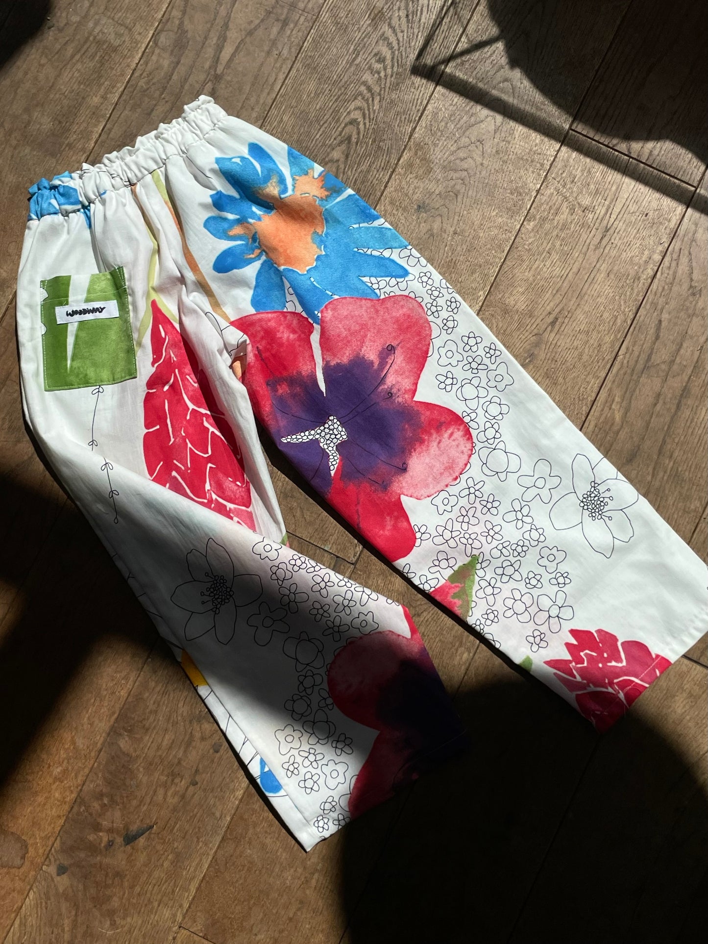 Kids pants fleurs aquarelle - 6y/116-122cm