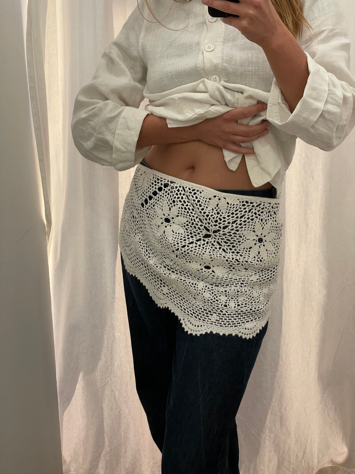 Filet Lace belt #6 (ab XL)
