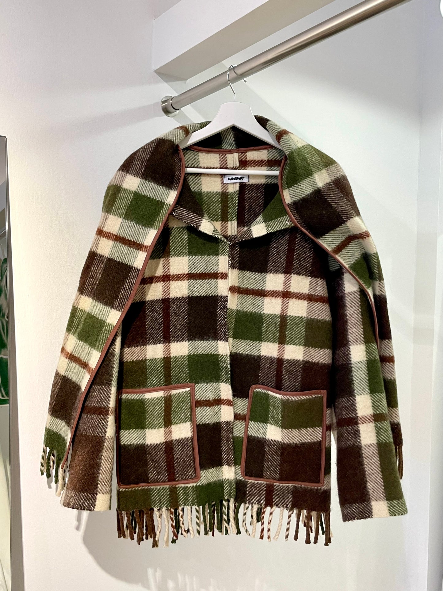 Jacke Emmi Long warm tartan / S-XL