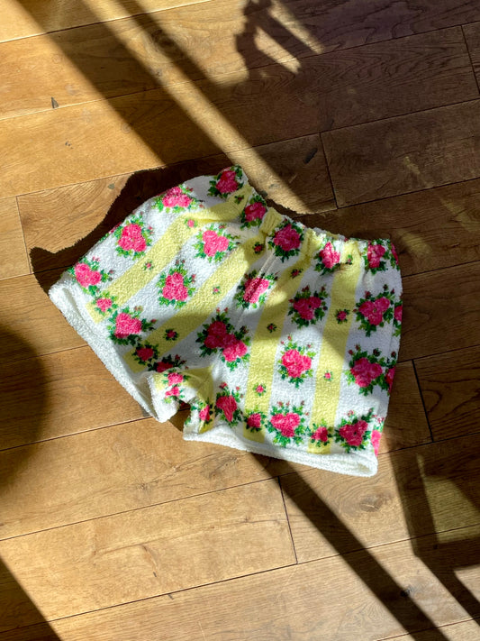 Frottee Shorts romantic roses / M