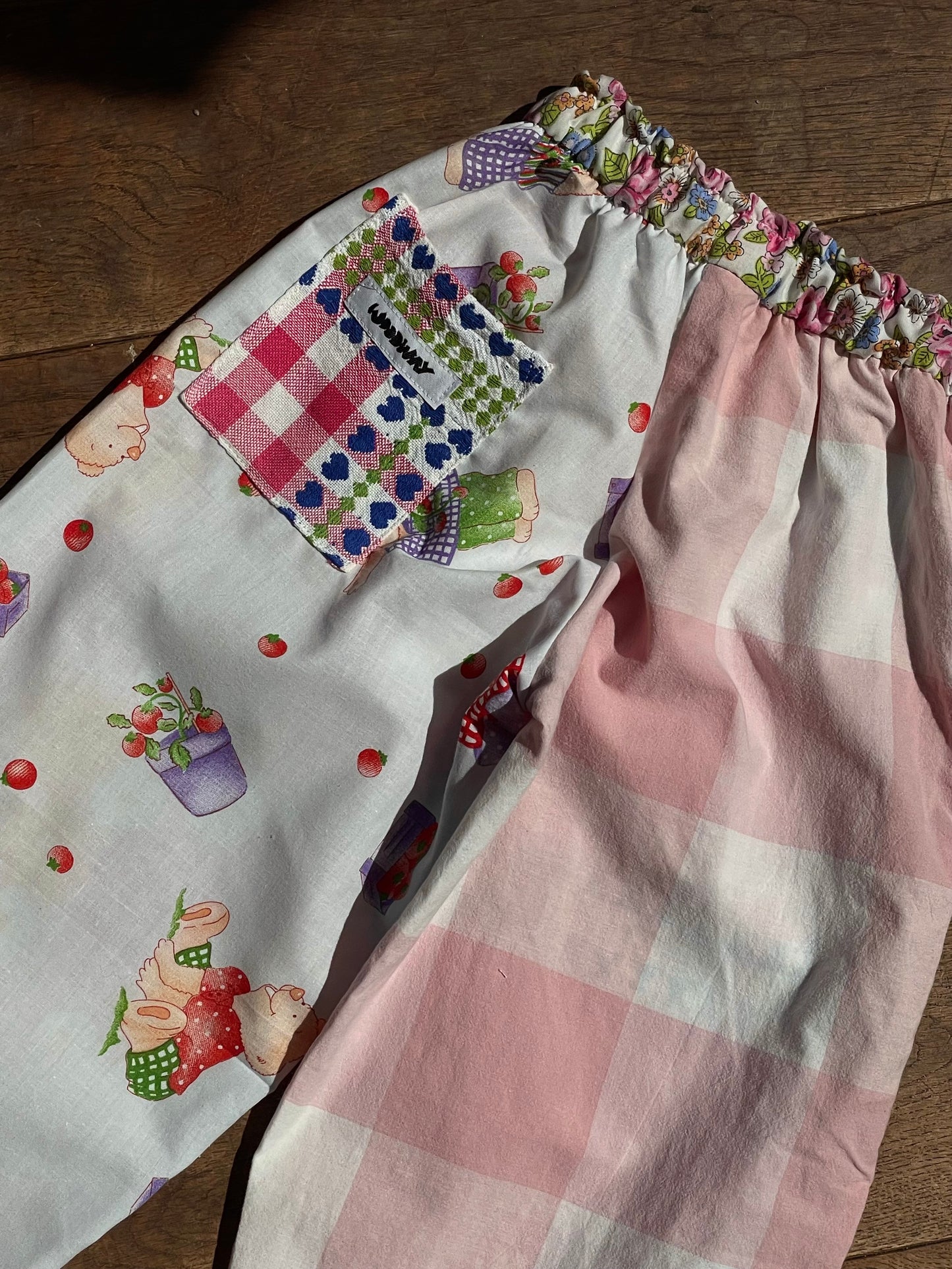 Kids pants strawberry teddy - 6y/116-122cm