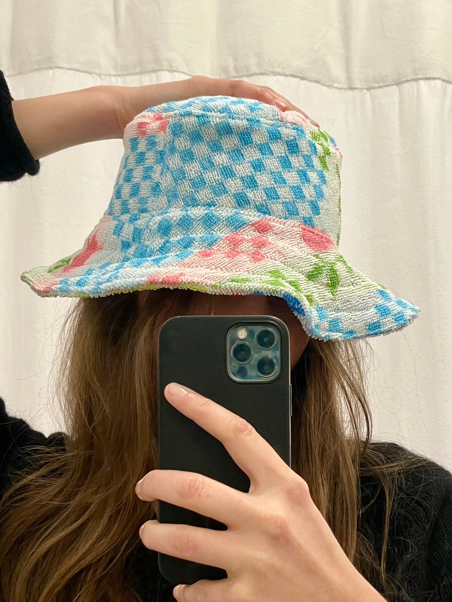 Reversible Bucket Hat spring chess / L