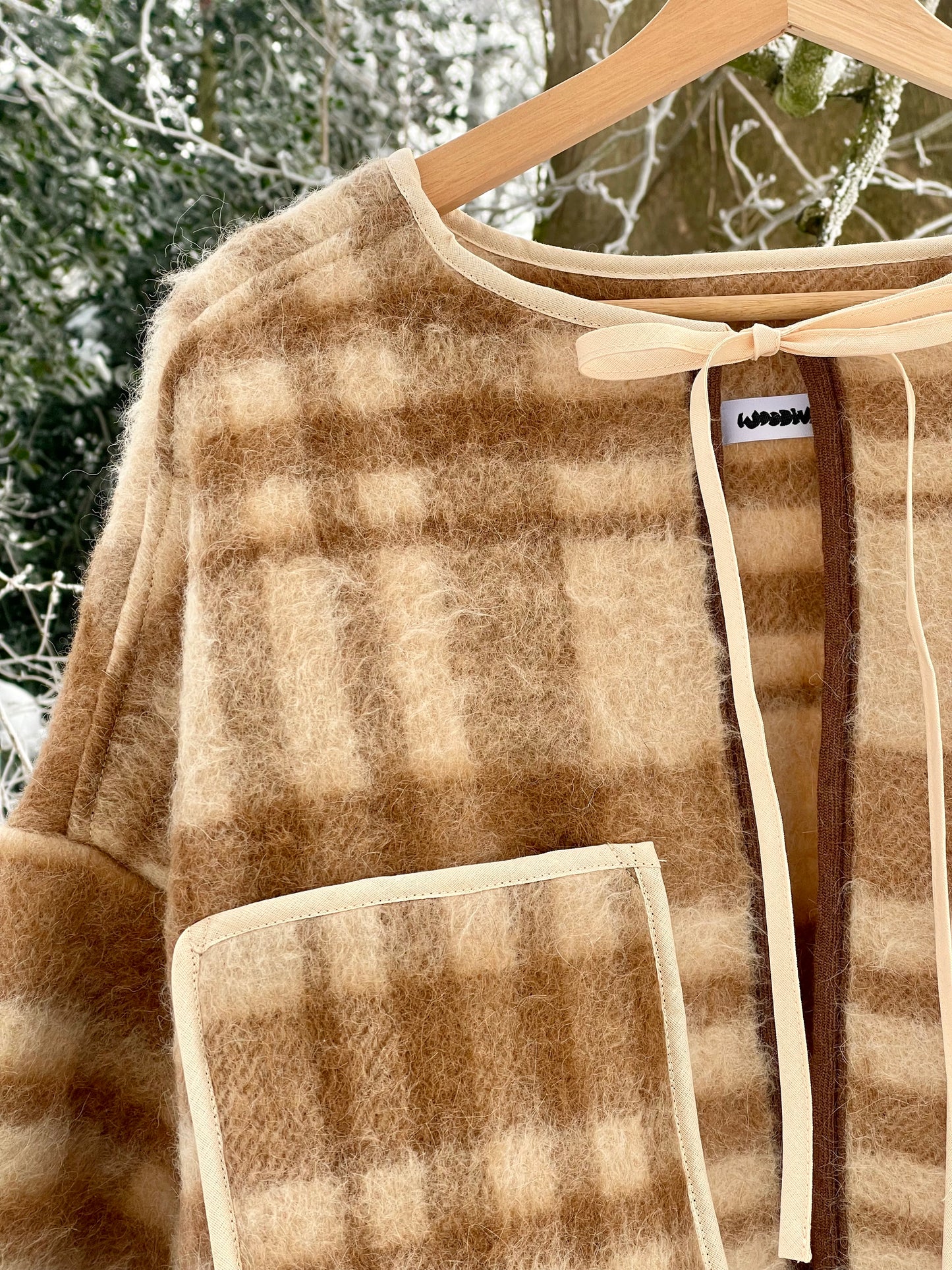 Jacke Emmi Long soft camel / S-XL