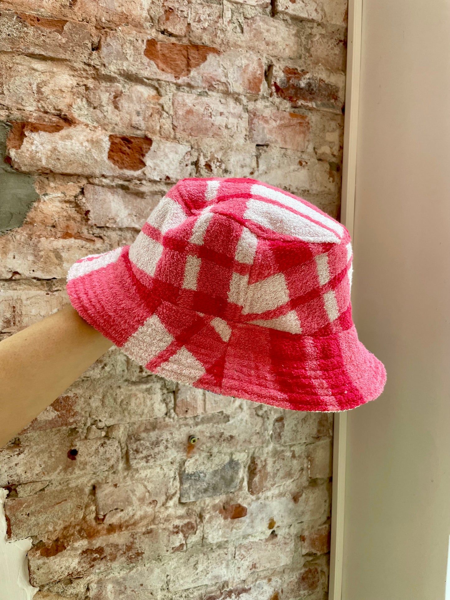 Reversible Bucket Hat patchwork flower