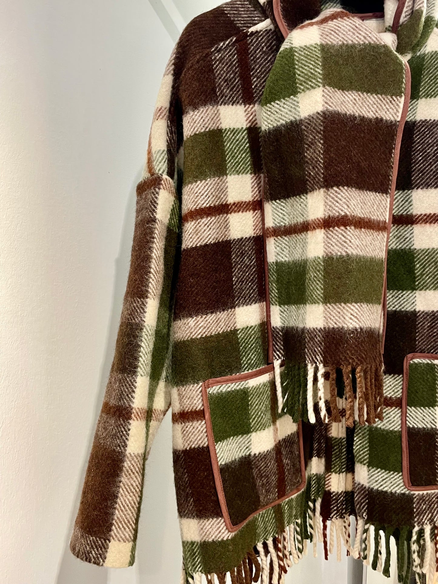 Jacke Emmi Long warm tartan / S-XL