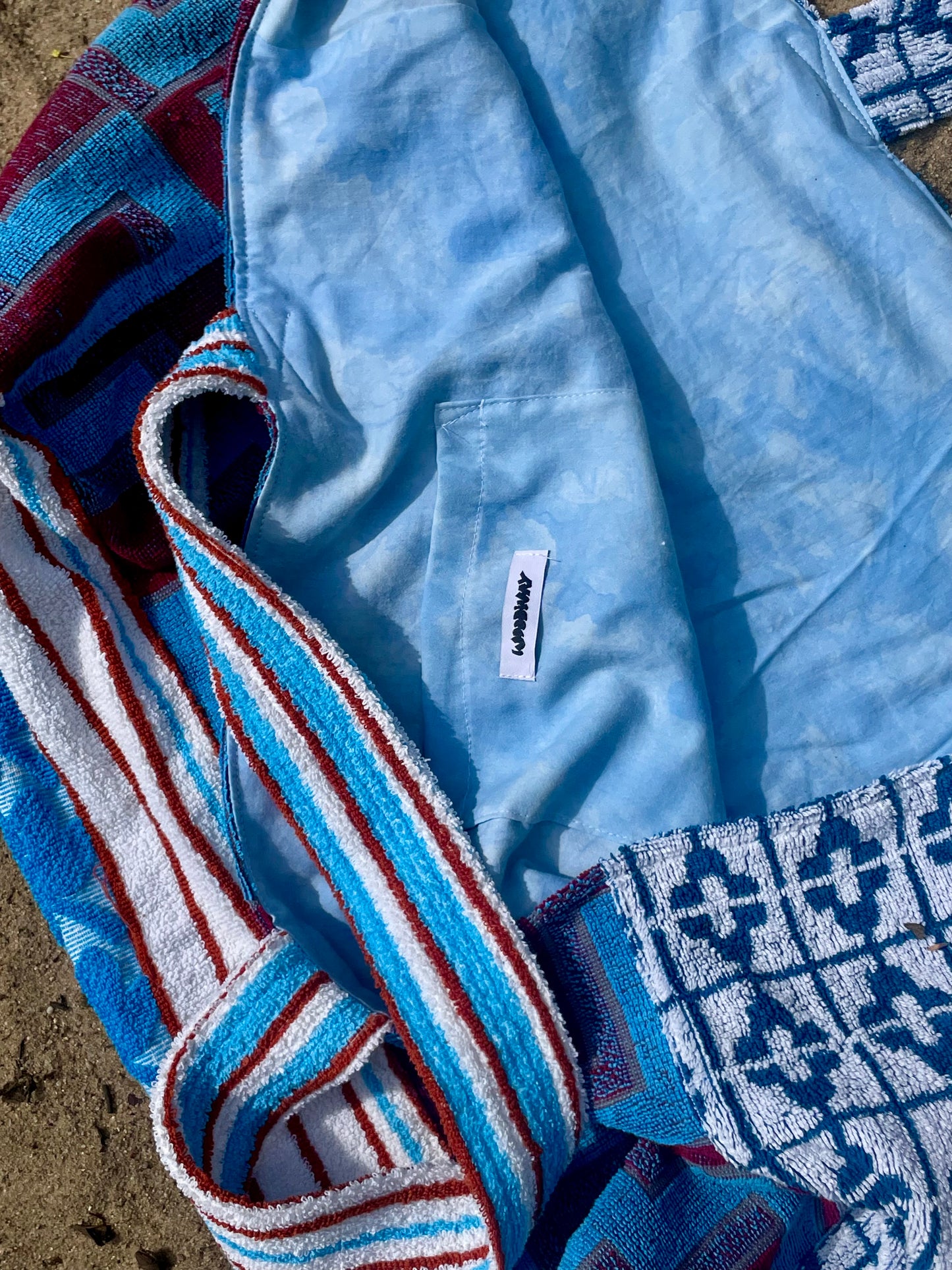 XXL Beach Bag bordeaux geometric