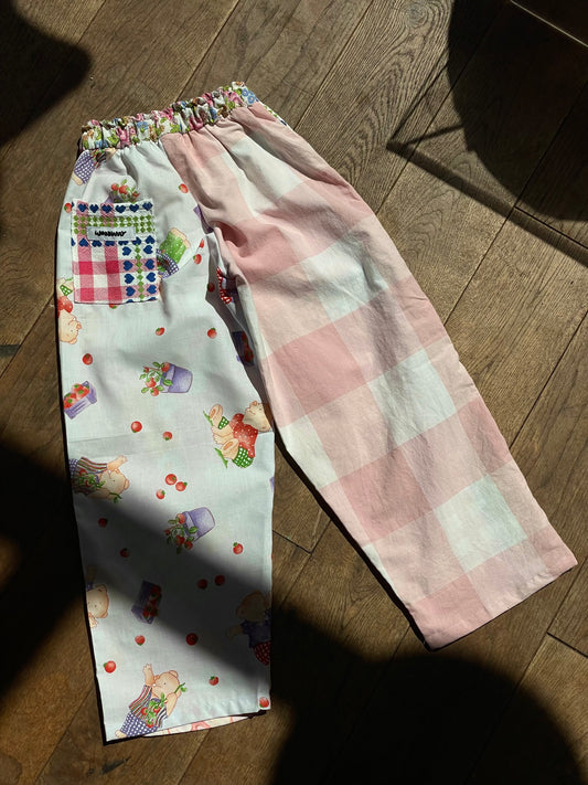 Kids pants strawberry teddy - 6y/116-122cm