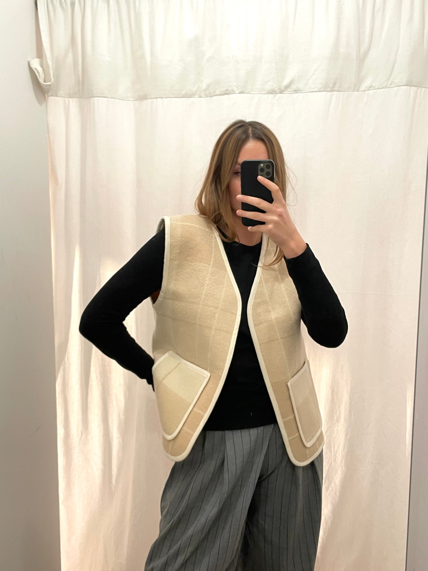 Weste Adan creamy tartan / L