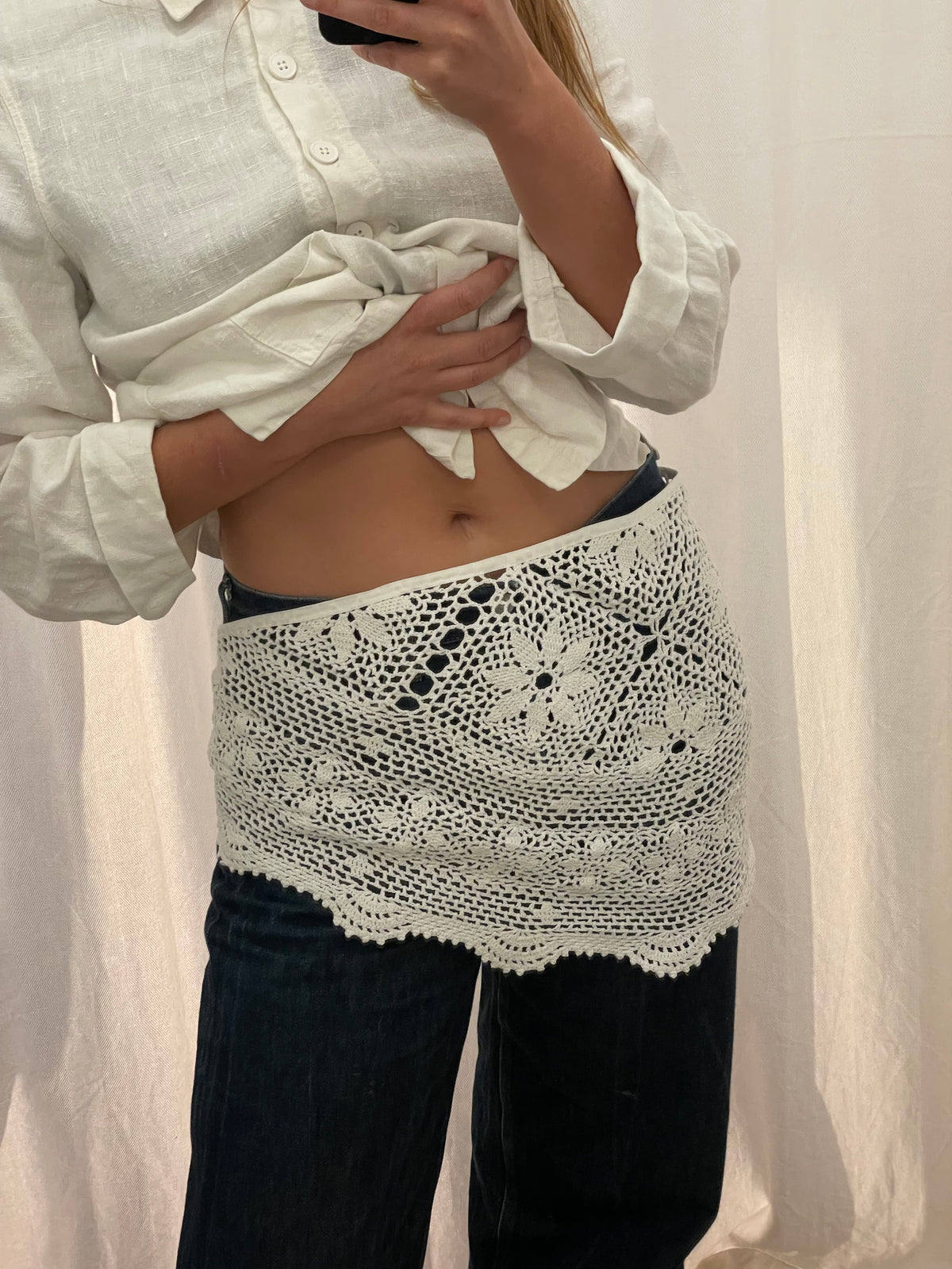 Filet Lace belt #6 (ab XL)