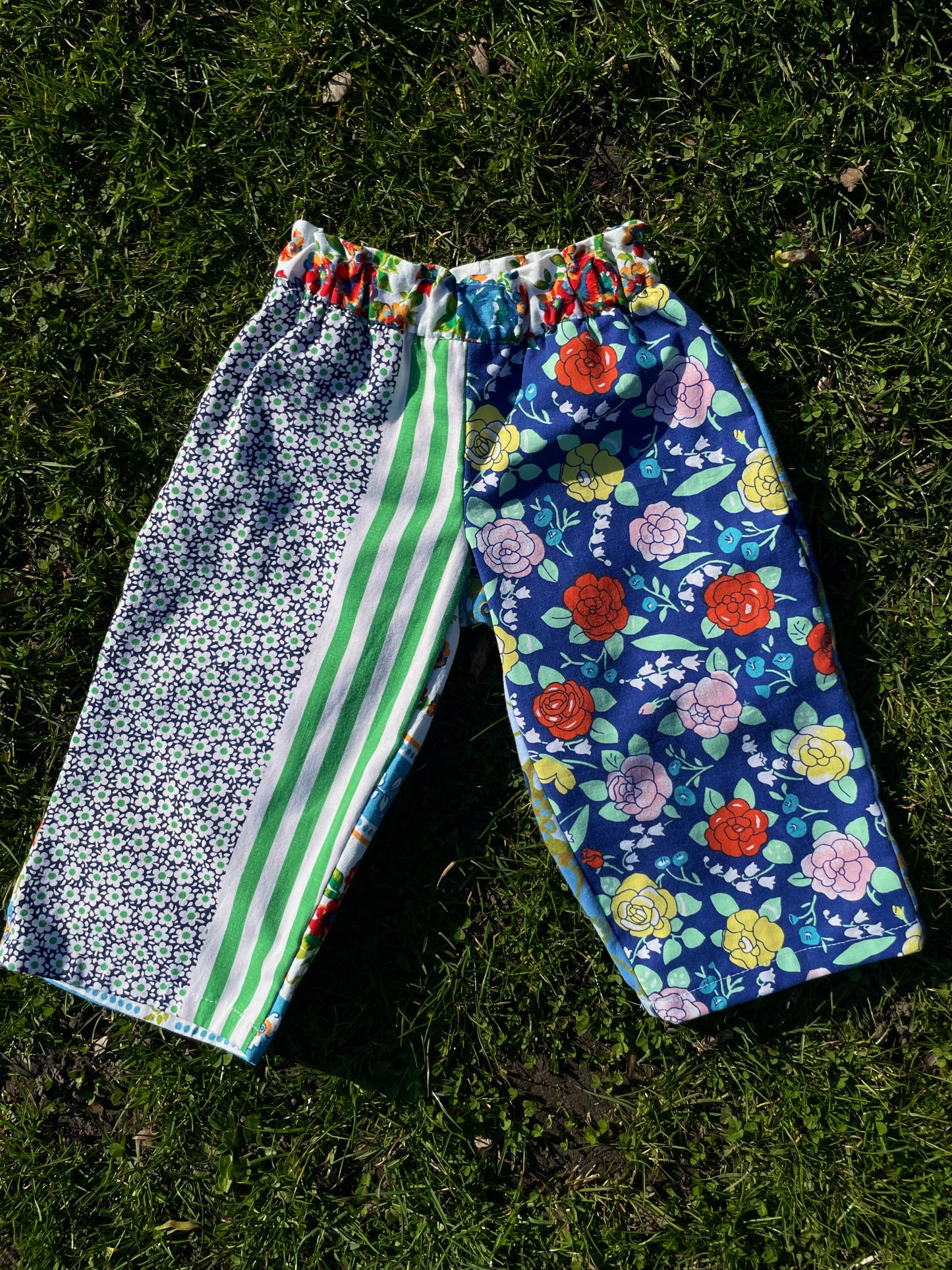 Kids pants blue bloom - 2y/92-98cm
