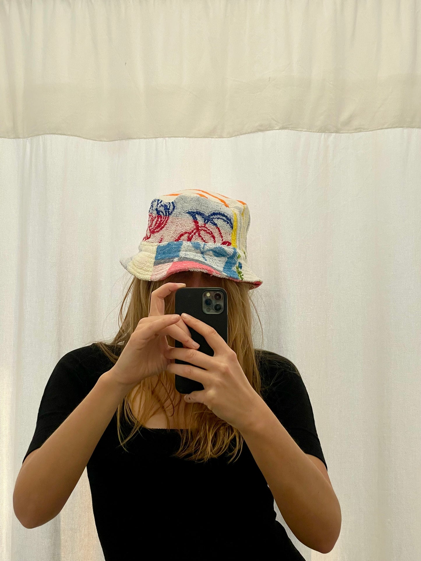 Reversible Bucket Hat patchwork flower
